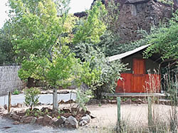 Bass Lake Adventures lodges are spacious, insect-proof, have private bathrooms 